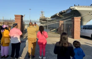 The Aircraft carrier USS Bush and its 4,000 sailors left Norfolk Tuesday