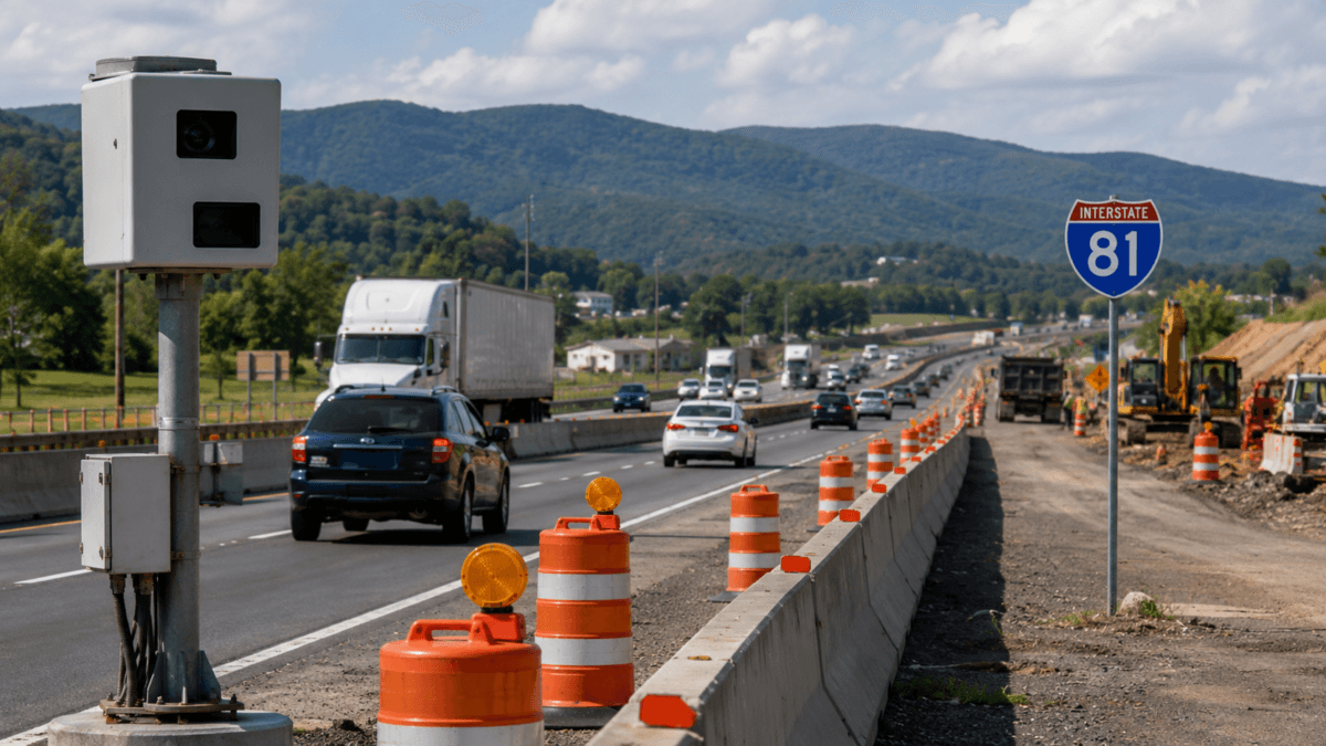 Speed Cameras Going Live in I-81 Work Zone in Harrisonburg