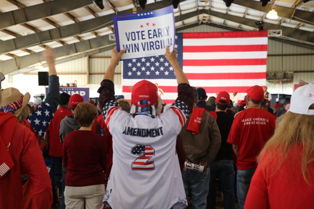Lynchburg Republicans on Tuesday filed a federal suit seeking to overturn a new law that effectively bans party-run conventions in Virginia. (Photo by Charlotte Rene Woods/Virginia Mercury)