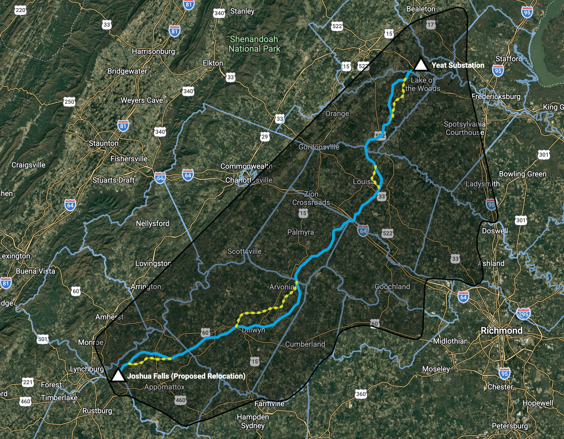 Dominion unveils route changes for Valley Link Transmission line