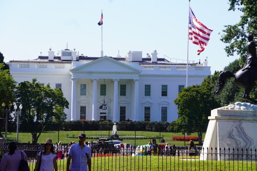 The White House South Lawn. (Photo by William J. Ford/Maryland Matters)
